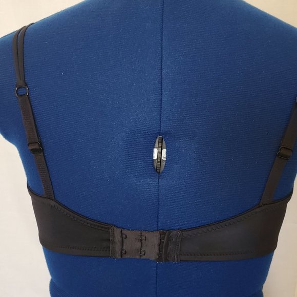 S/2! 34DD VTG Victoria's Secret Black & Silver-Grey Satin and Lace Bras … - Picture 5 of 10